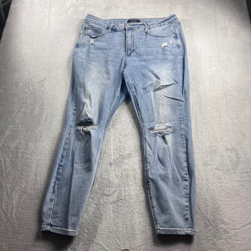 Judy Blue Women 18W Distressed Skinny‎ Jeans Light Wash High Rise JB88797 LT